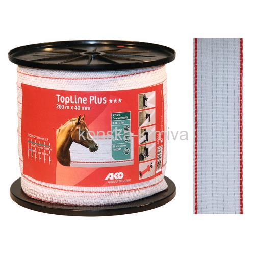 Páska pro elektrické ohradníky TopLine Plus 40 mm 200m
